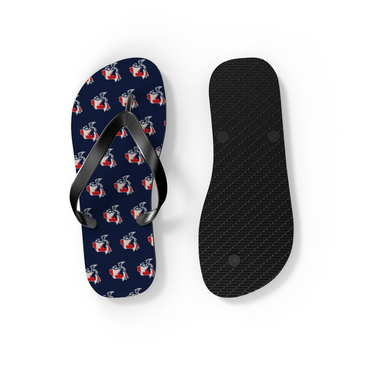 Canada Mission flag map flip flops by Weak Things view 4