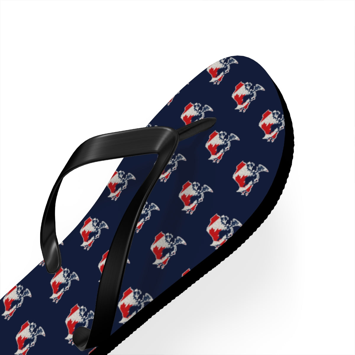Canada Mission flag map flip flops by Weak Things view 3