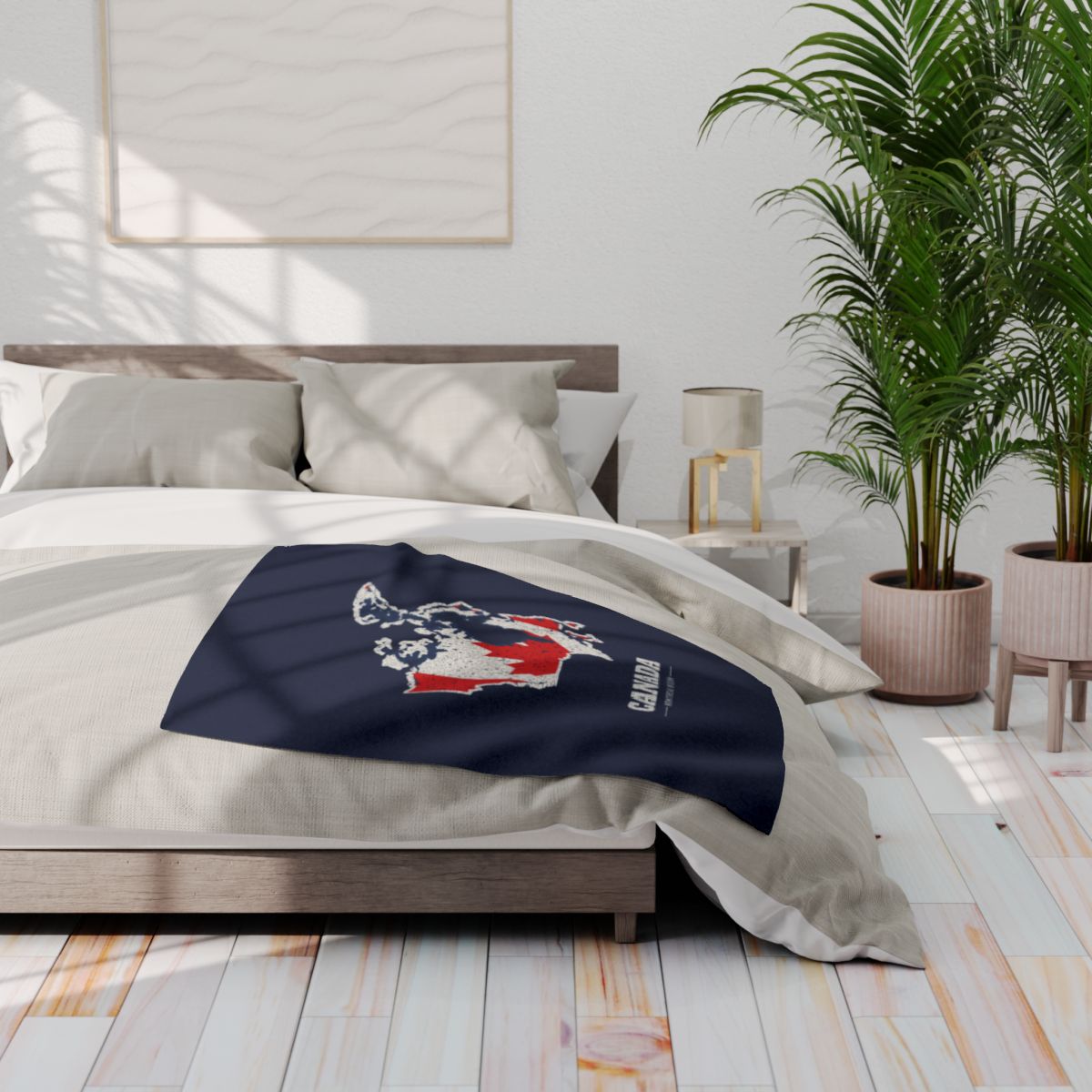 Canada Montreal Mission flag map fleece blanket by Weak Things view 3