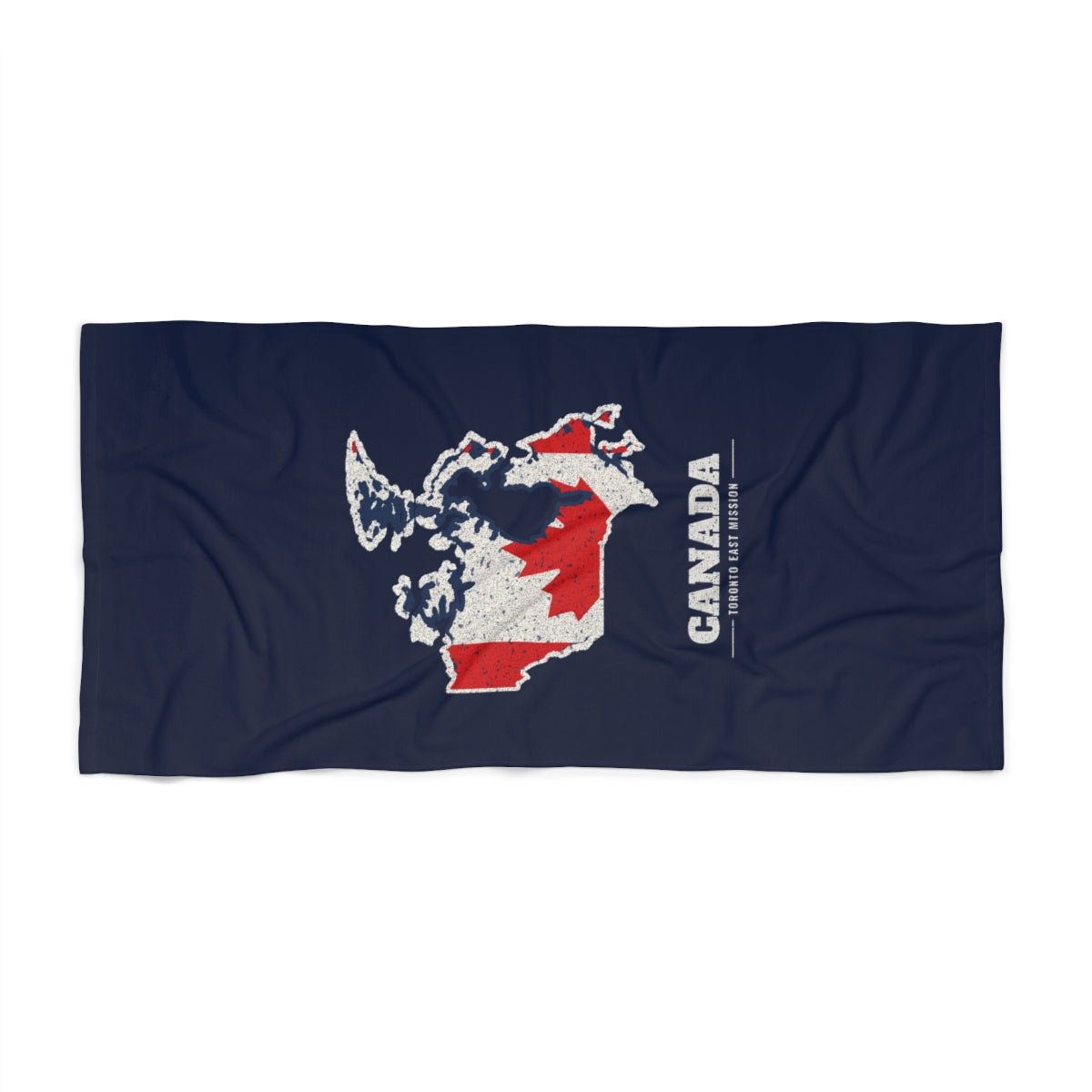 Canada Toronto East Mission flag map beach towel by Weak Things view 2