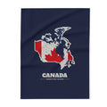 Canada Toronto West Mission flag map fleece blanket by Weak Things