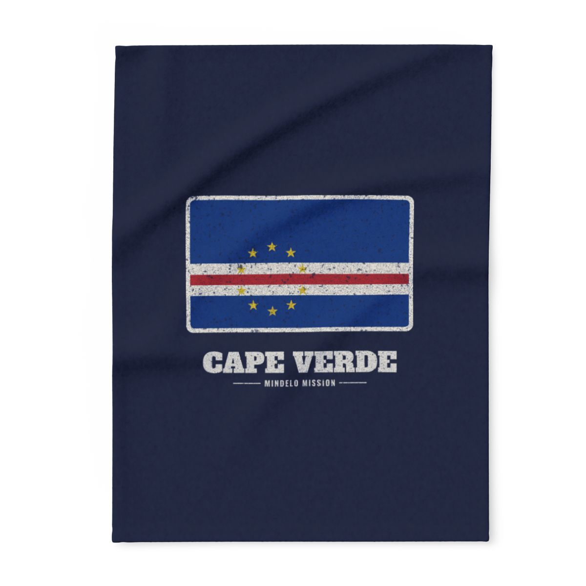 Cape Verde Mindelo Mission flag map fleece blanket by Weak Things