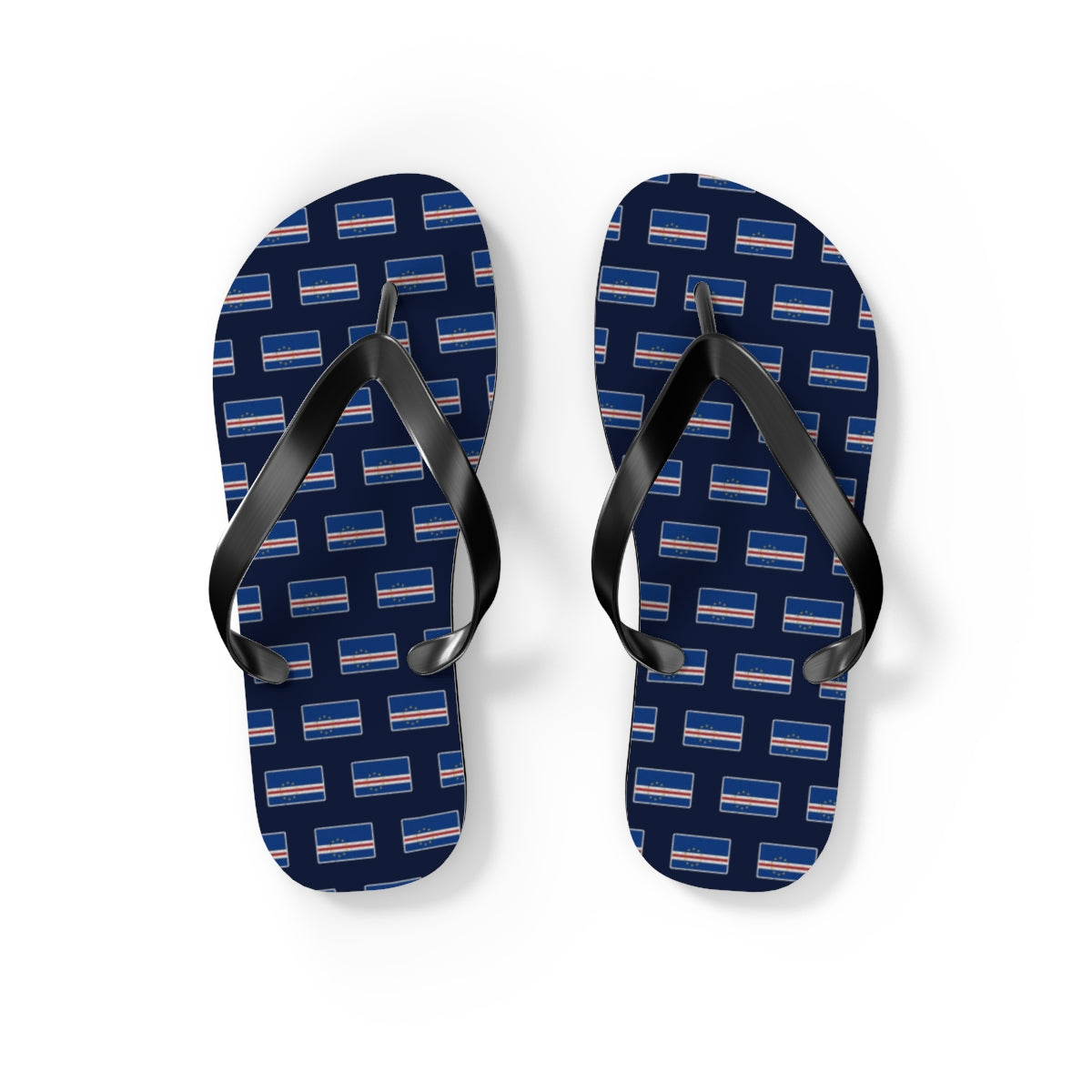 Cape Verde Mission flag map flip flops by Weak Things view 2