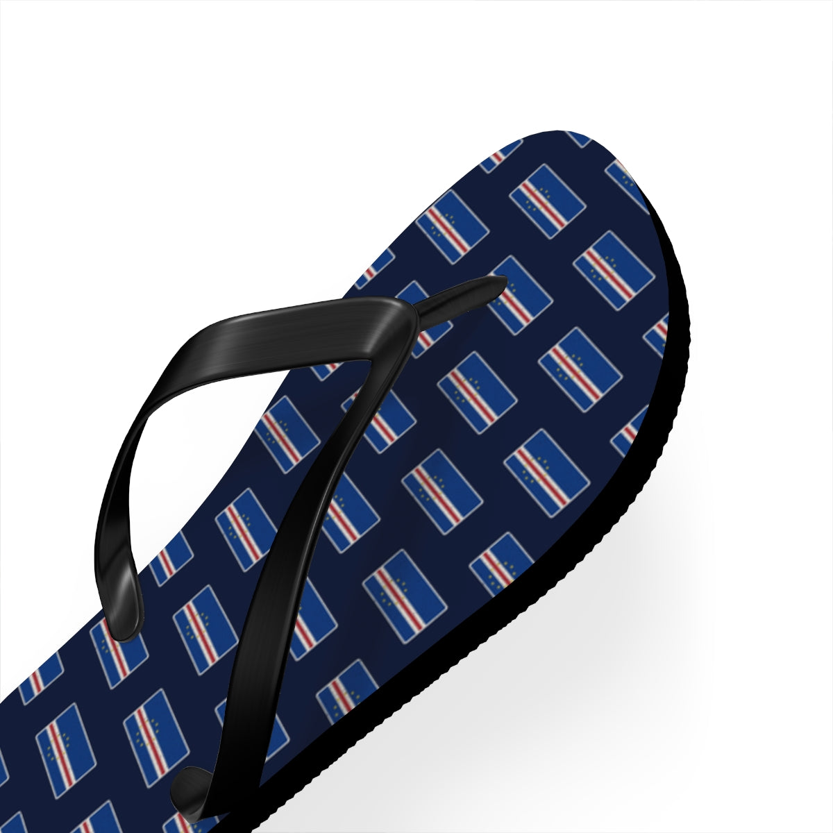 Cape Verde Mission flag map flip flops by Weak Things view 3