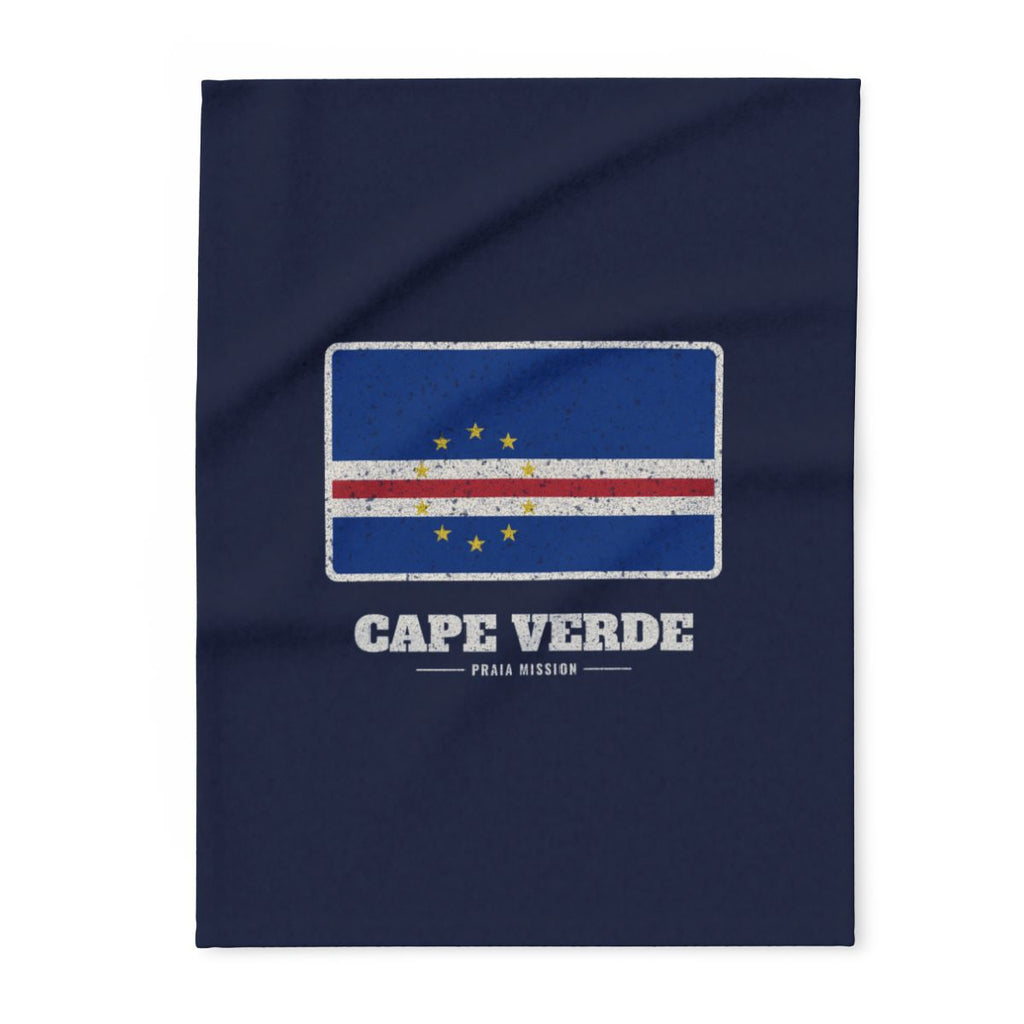 Cape Verde Praia Mission flag map fleece blanket by Weak Things