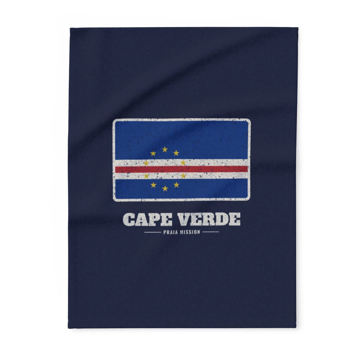 Cape Verde Praia Mission flag map fleece blanket by Weak Things