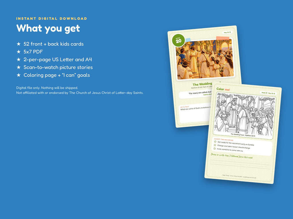 What is included in the kids download