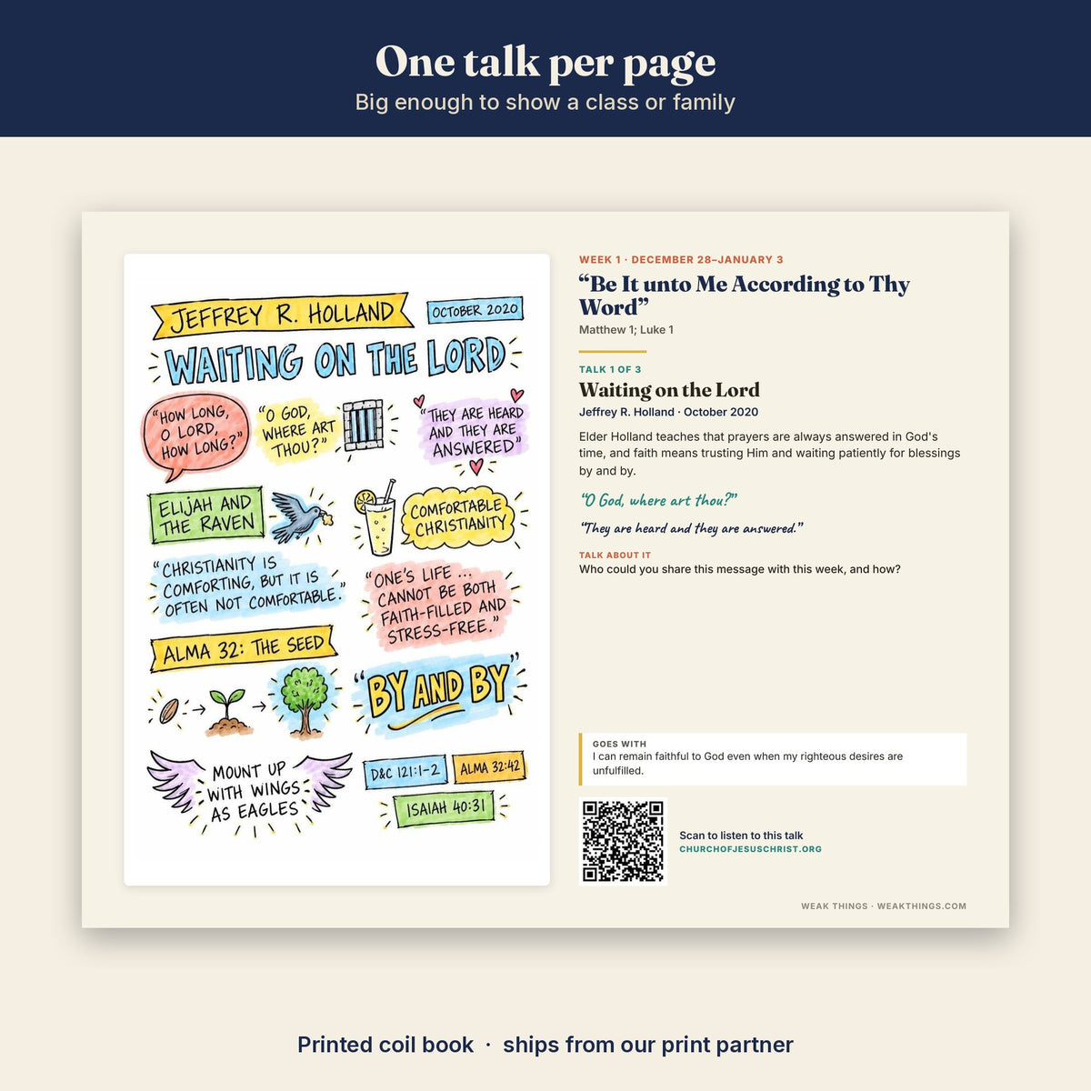 Conference Talks of the Week 2027 Flip Chart sample page