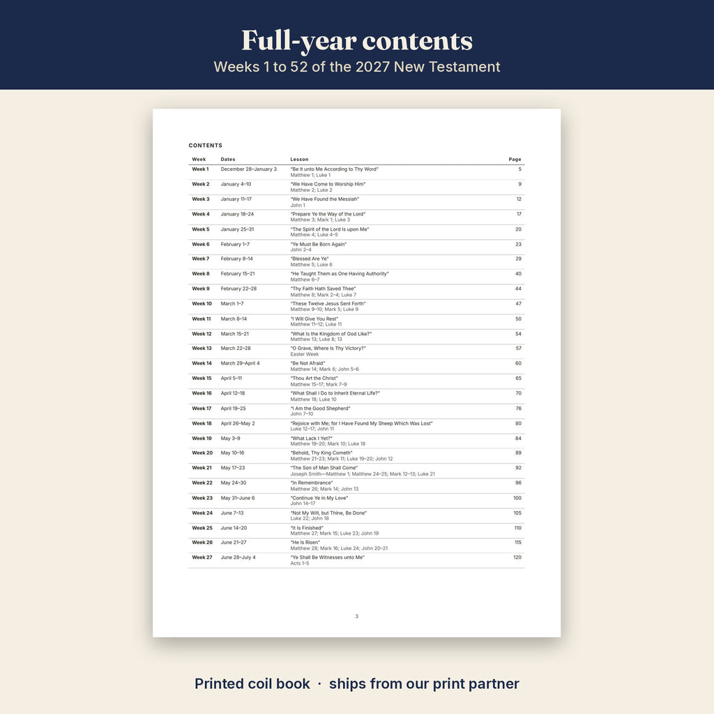 Come, Follow Me 2027 Teacher's Companion sample page