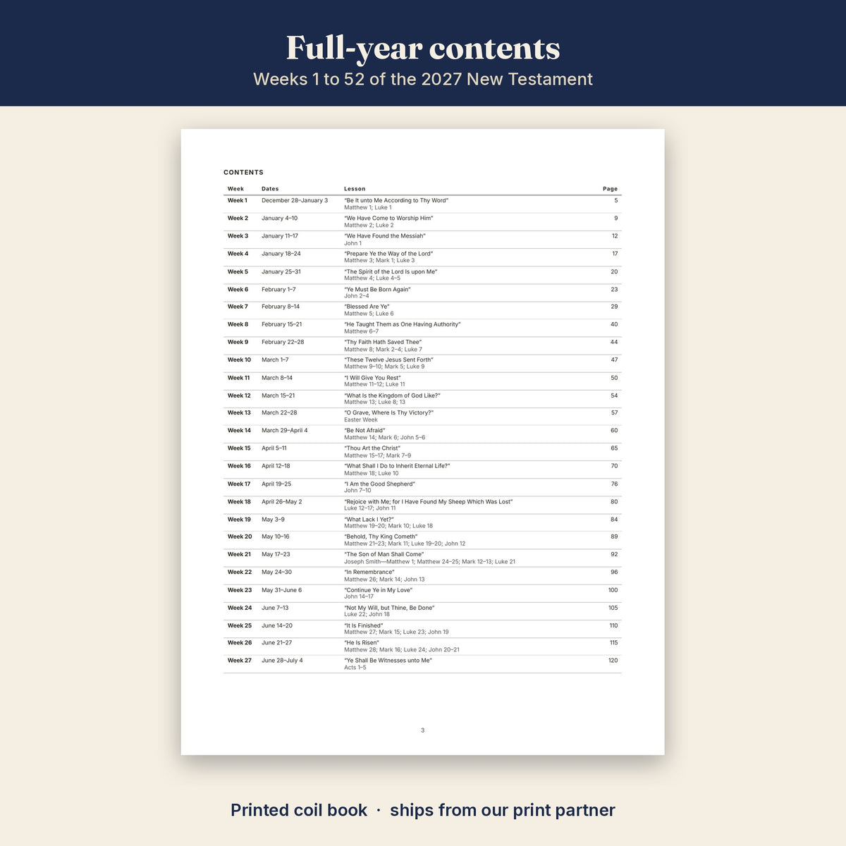 Come, Follow Me 2027 Teacher's Companion sample page