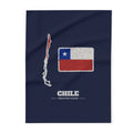 Chile Concepcion Mission flag map fleece blanket by Weak Things