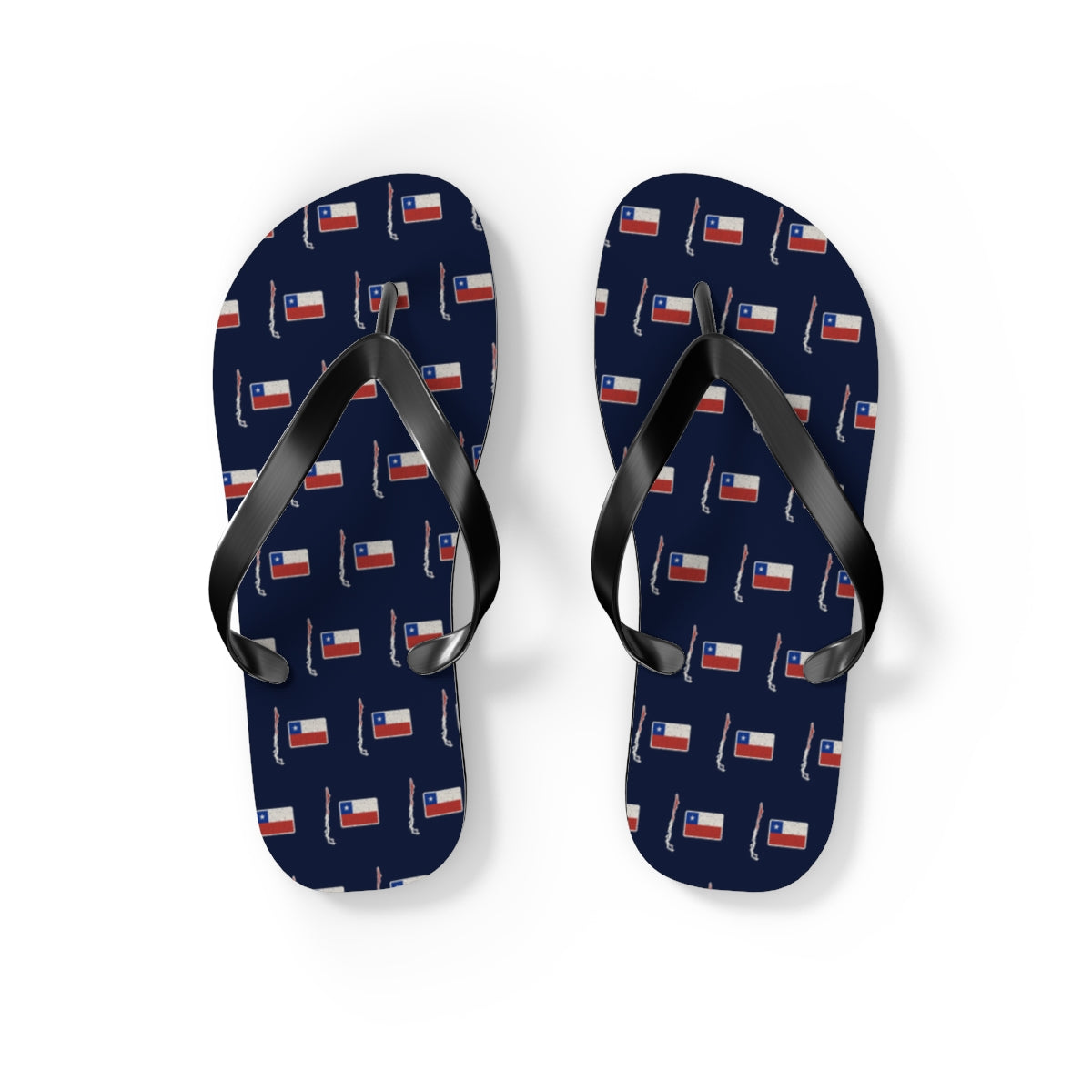 Chile Mission flag map flip flops by Weak Things view 2