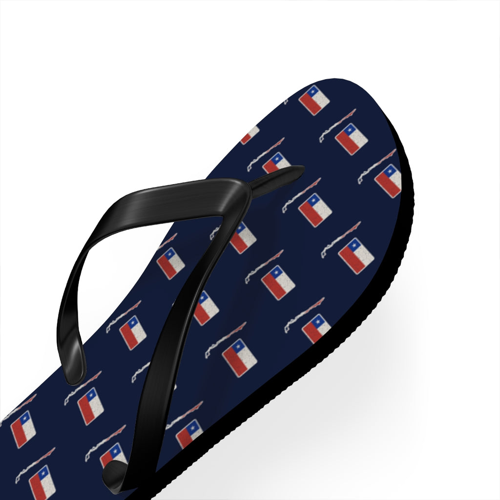 Chile Mission flag map flip flops by Weak Things view 3