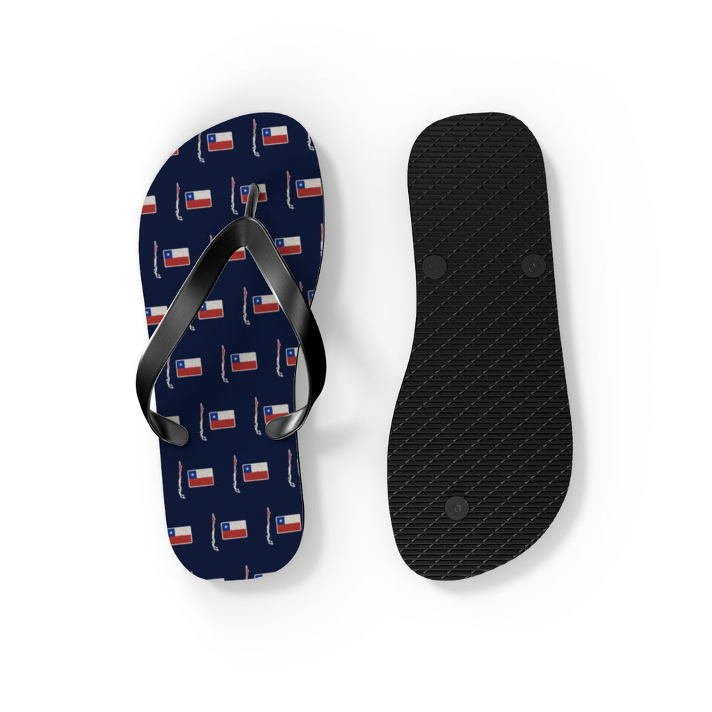 Chile Mission flag map flip flops by Weak Things view 4