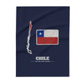 Chile Santiago North Mission flag map fleece blanket by Weak Things