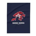 China Hong Kong Mission flag map fleece blanket by Weak Things