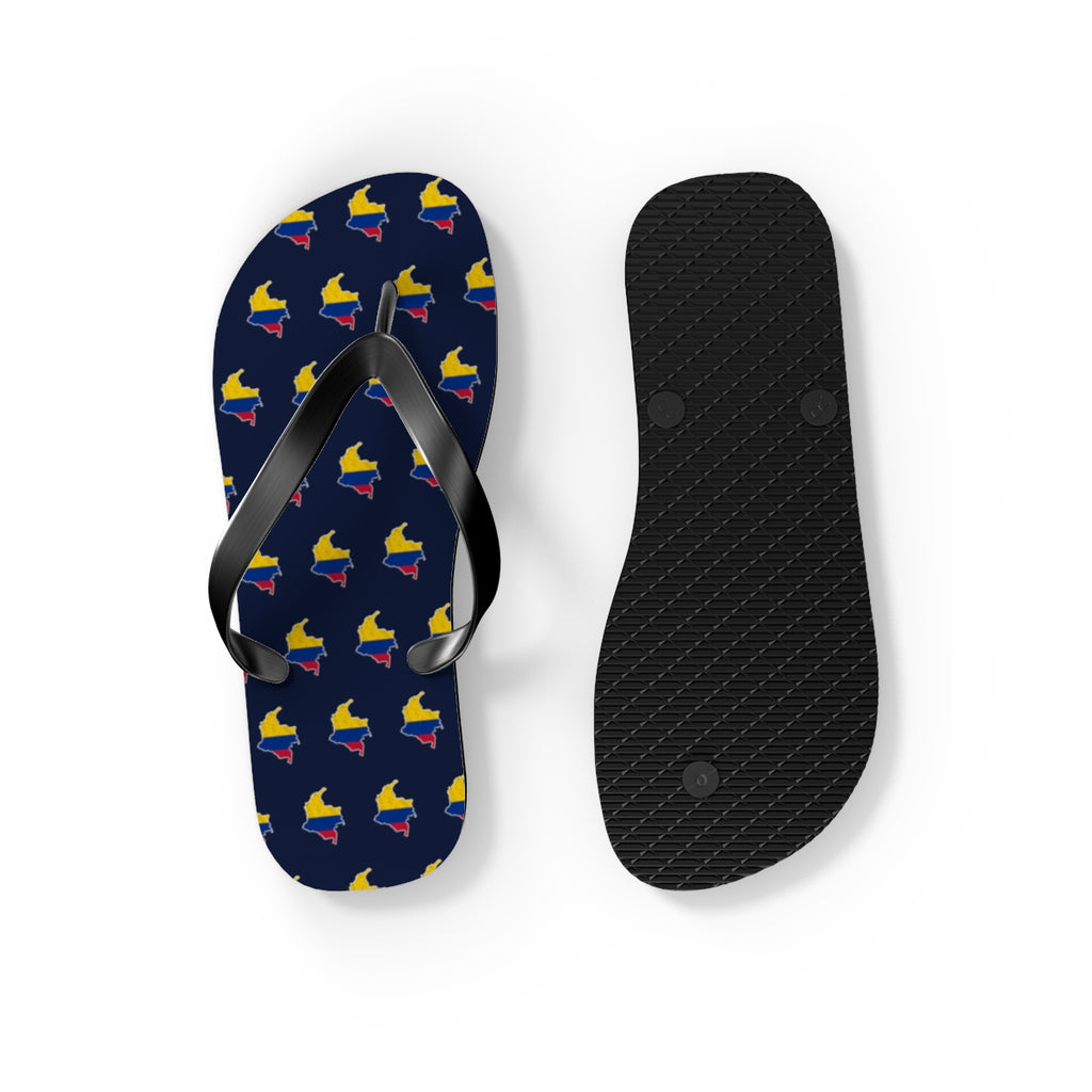 Colombia Mission flag map flip flops by Weak Things view 4