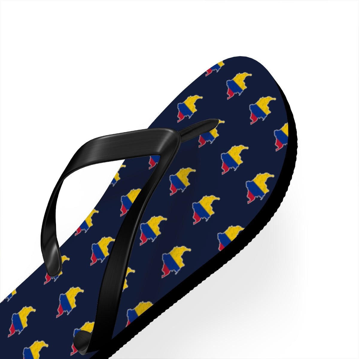 Colombia Mission flag map flip flops by Weak Things view 3