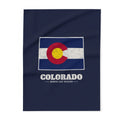 Colorado Denver East Mission flag map fleece blanket by Weak Things