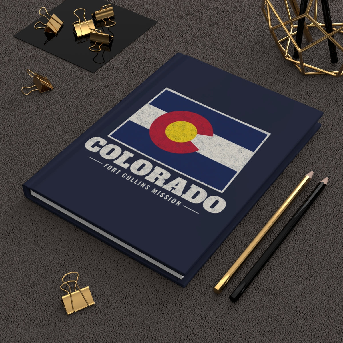 Colorado Fort Collins Mission flag map journal by Weak Things view 2