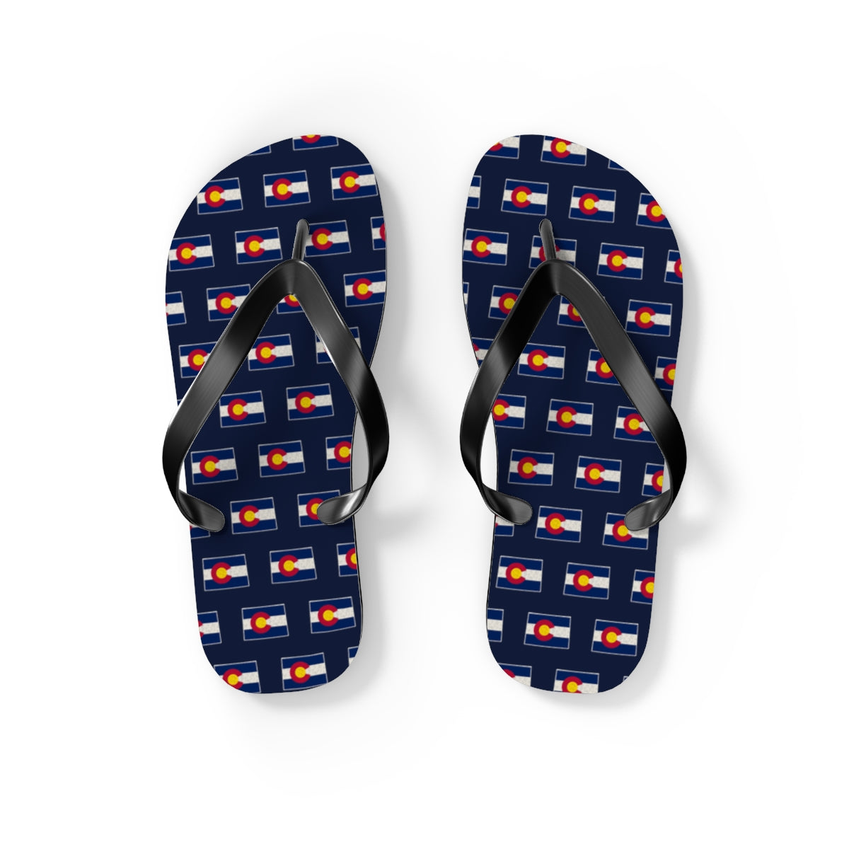 Colorado Mission flag map flip flops by Weak Things view 2