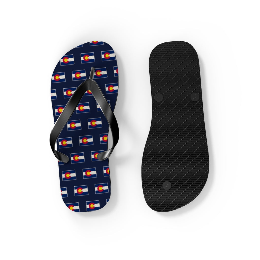Colorado Mission flag map flip flops by Weak Things view 4