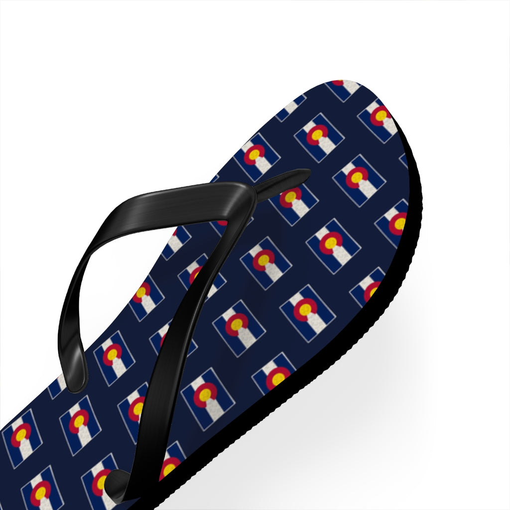 Colorado Mission flag map flip flops by Weak Things view 3