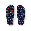 Costa Rica Mission flag map flip flops by Weak Things view 2