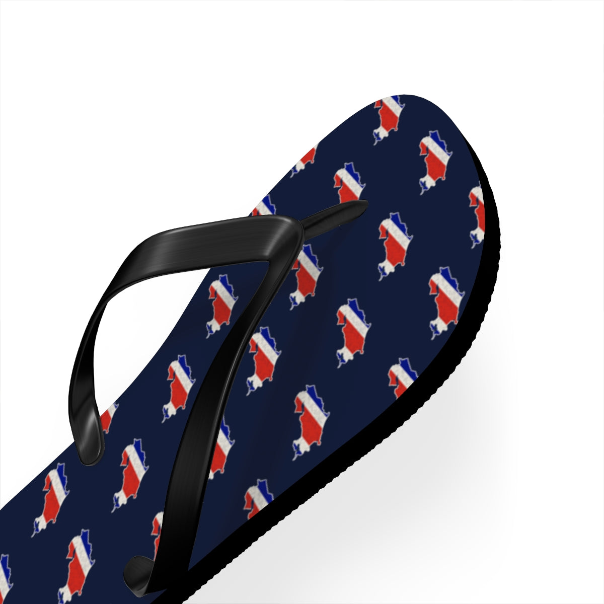 Costa Rica Mission flag map flip flops by Weak Things view 3