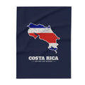 Costa Rica San Jose East Mission flag map fleece blanket by Weak Things