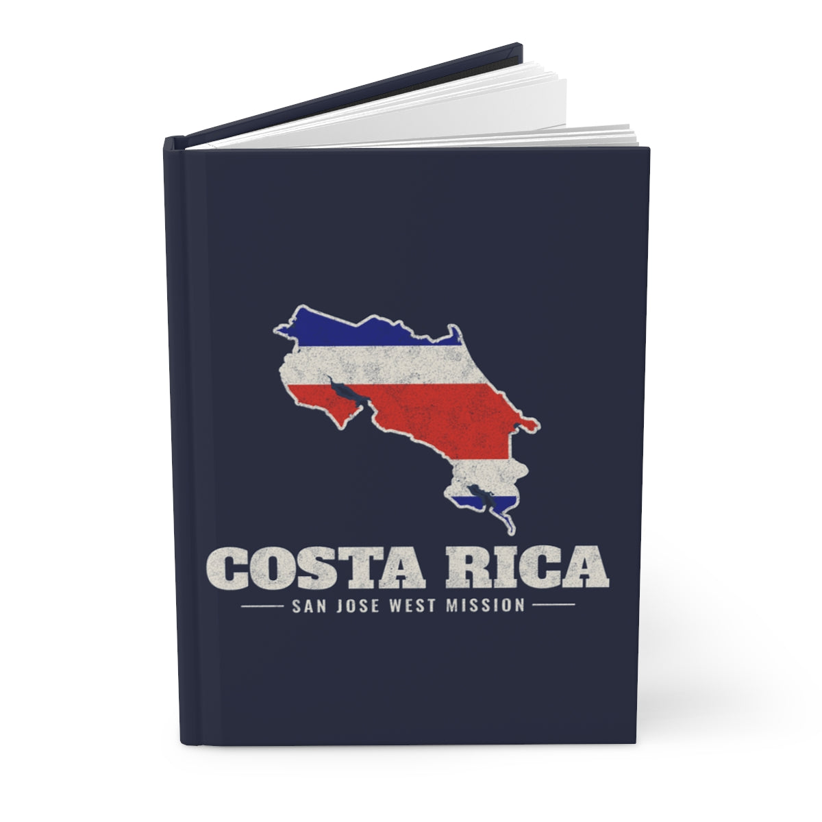 Costa Rica San Jose West Mission flag map journal by Weak Things view 3