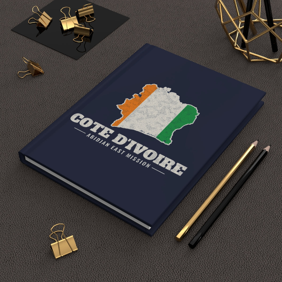 Cote d'Ivoire Abidjan East Mission flag map journal by Weak Things view 2