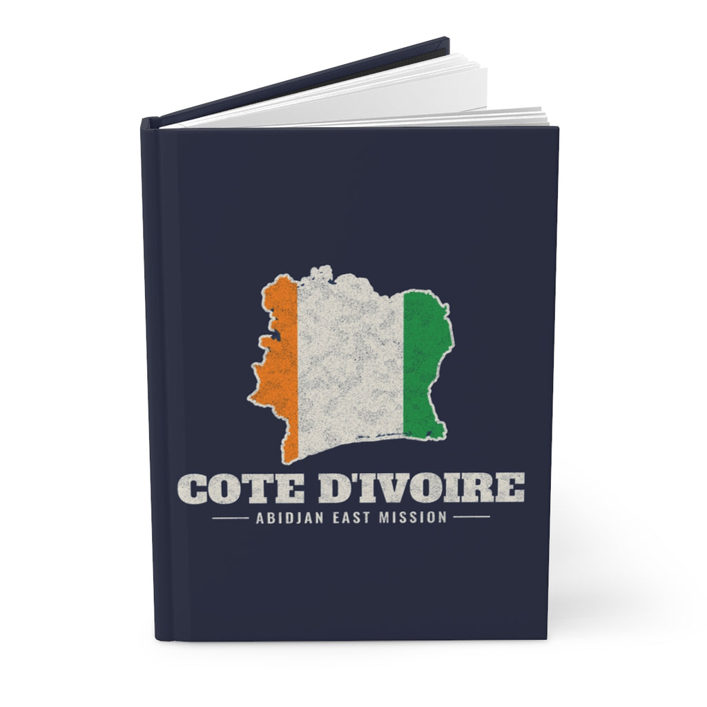 Cote d'Ivoire Abidjan East Mission flag map journal by Weak Things view 3