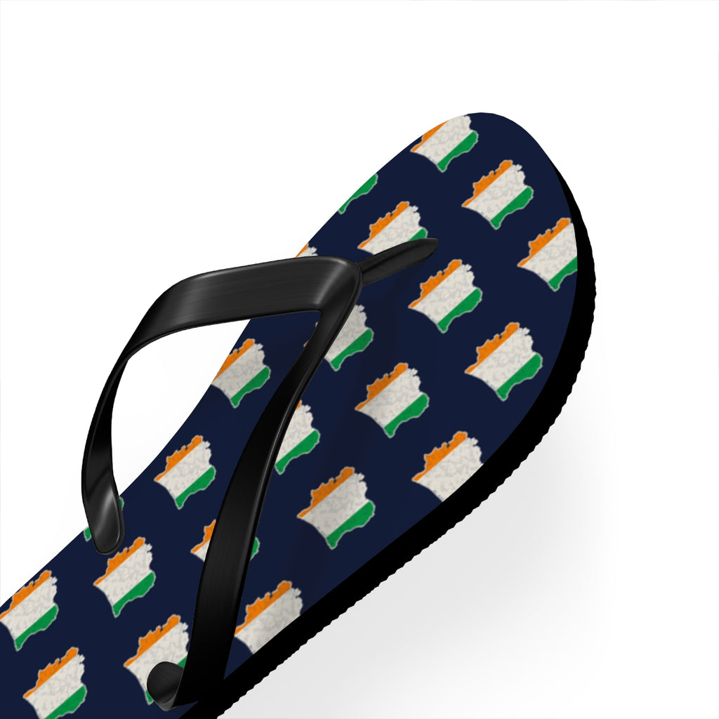 Cote d'Ivoire Mission flag map flip flops by Weak Things view 3