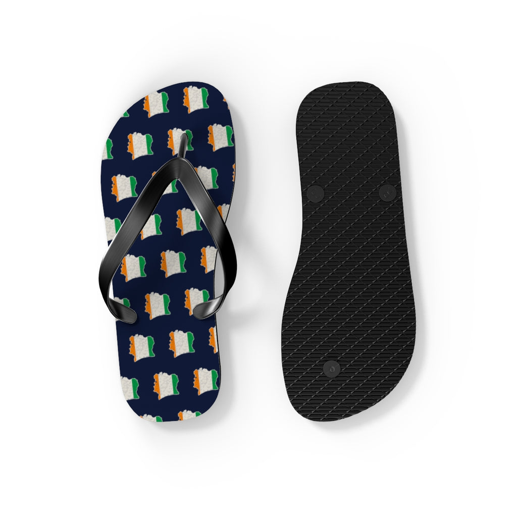 Cote d'Ivoire Mission flag map flip flops by Weak Things view 4