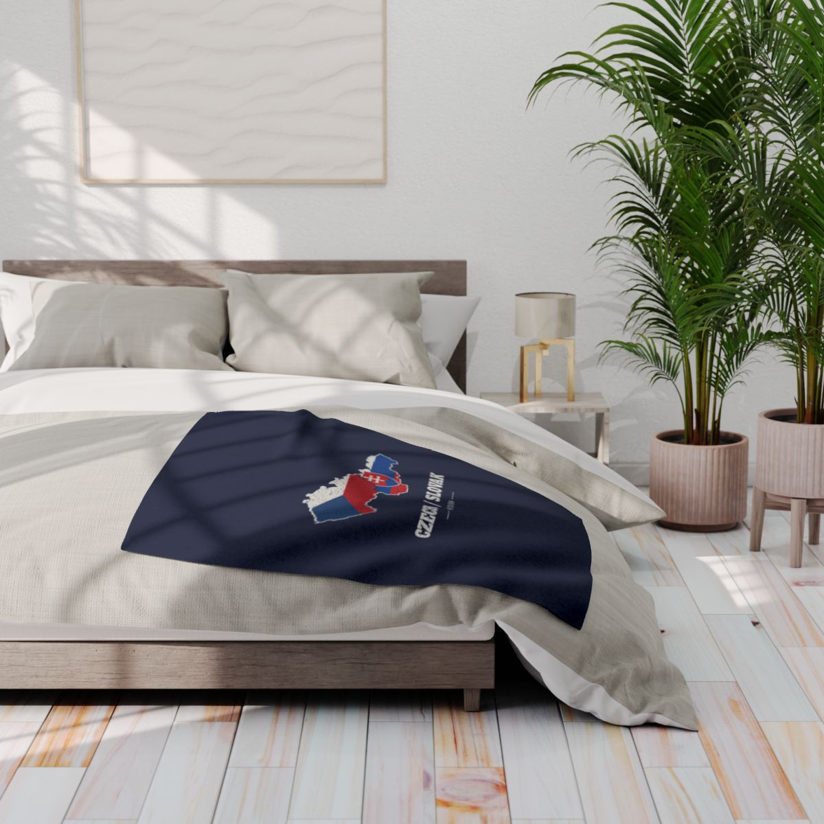 Czech/Slovak Mission flag map fleece blanket by Weak Things view 3