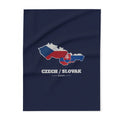 Czech/Slovak Mission flag map fleece blanket by Weak Things