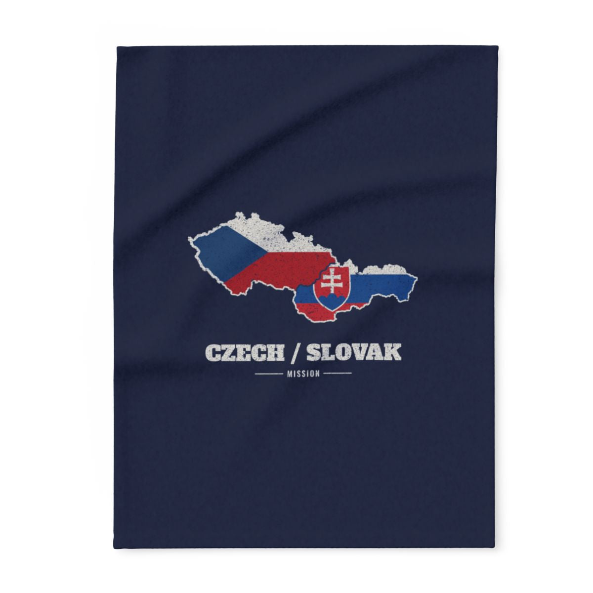 Czech/Slovak Mission flag map fleece blanket by Weak Things