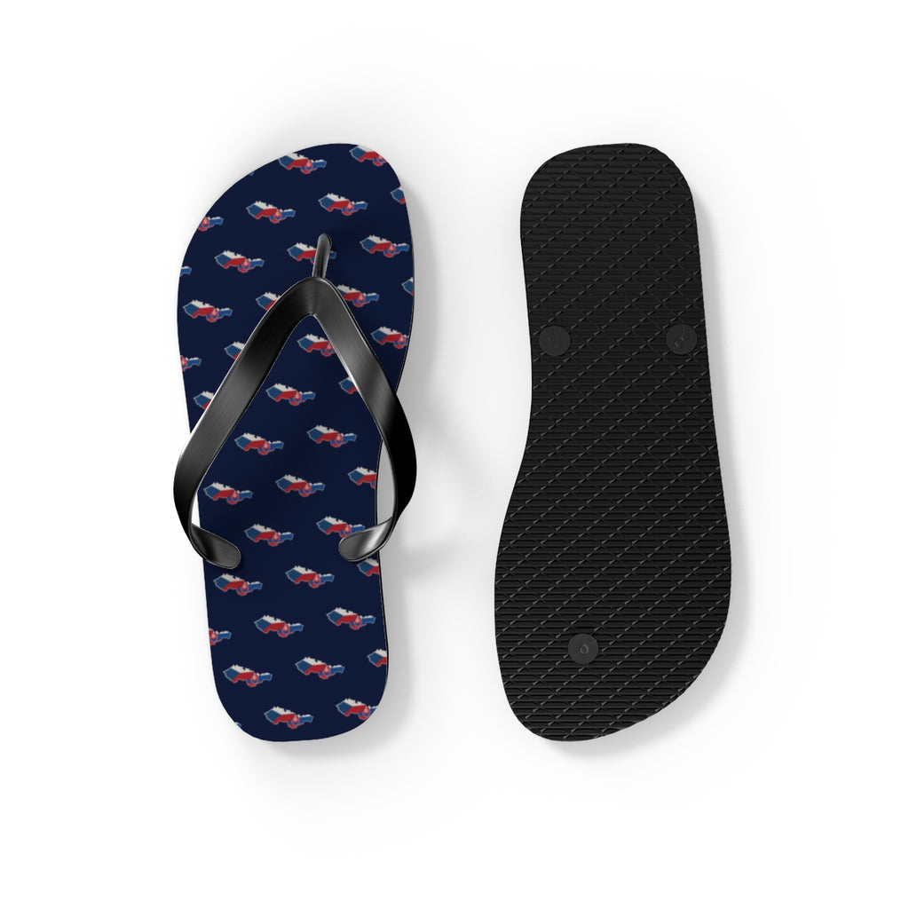 Czech/Slovak Mission flag map flip flops by Weak Things view 4
