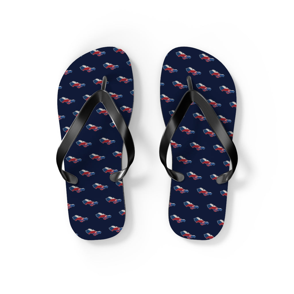 Czech/Slovak Mission flag map flip flops by Weak Things view 2