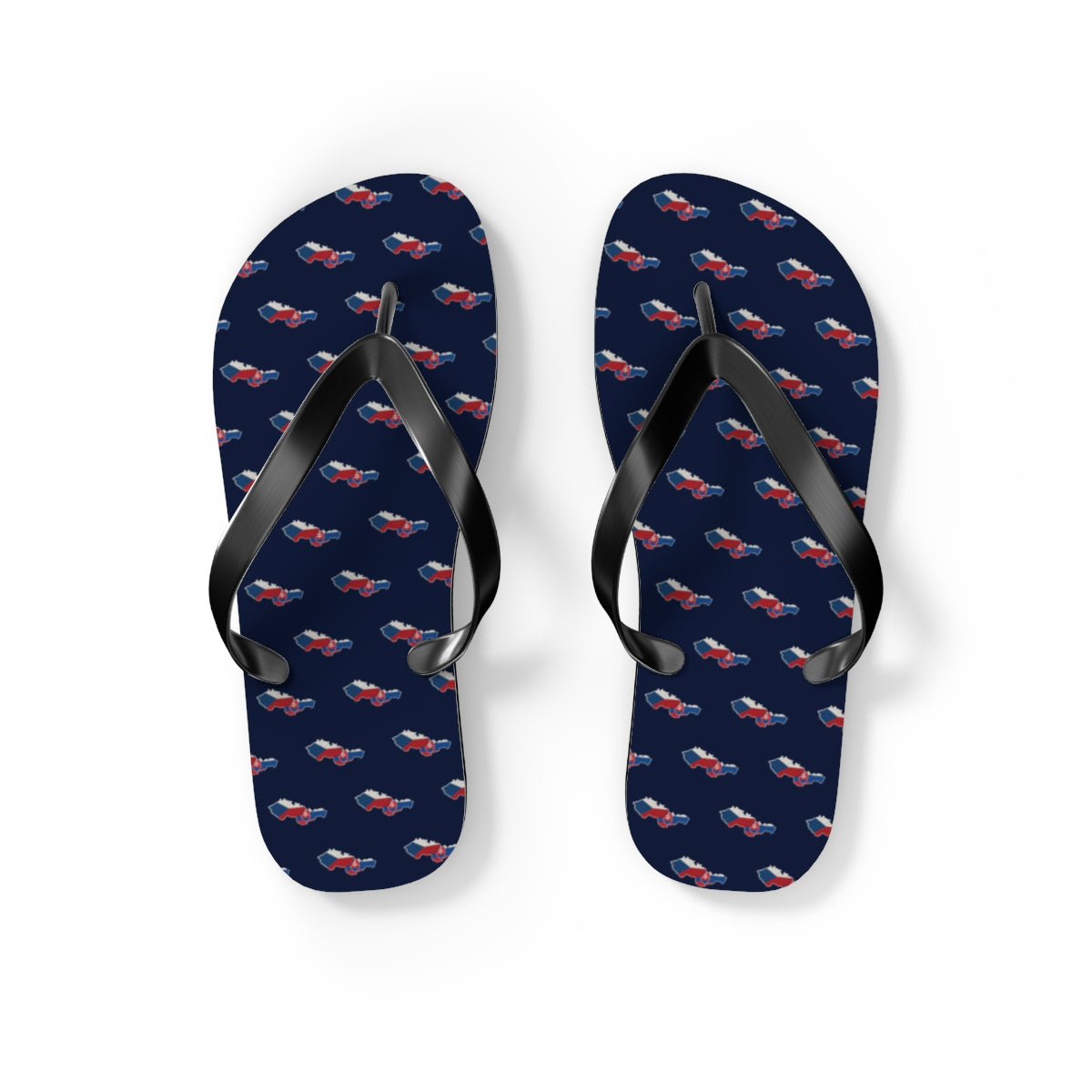 Czech/Slovak Mission flag map flip flops by Weak Things view 2