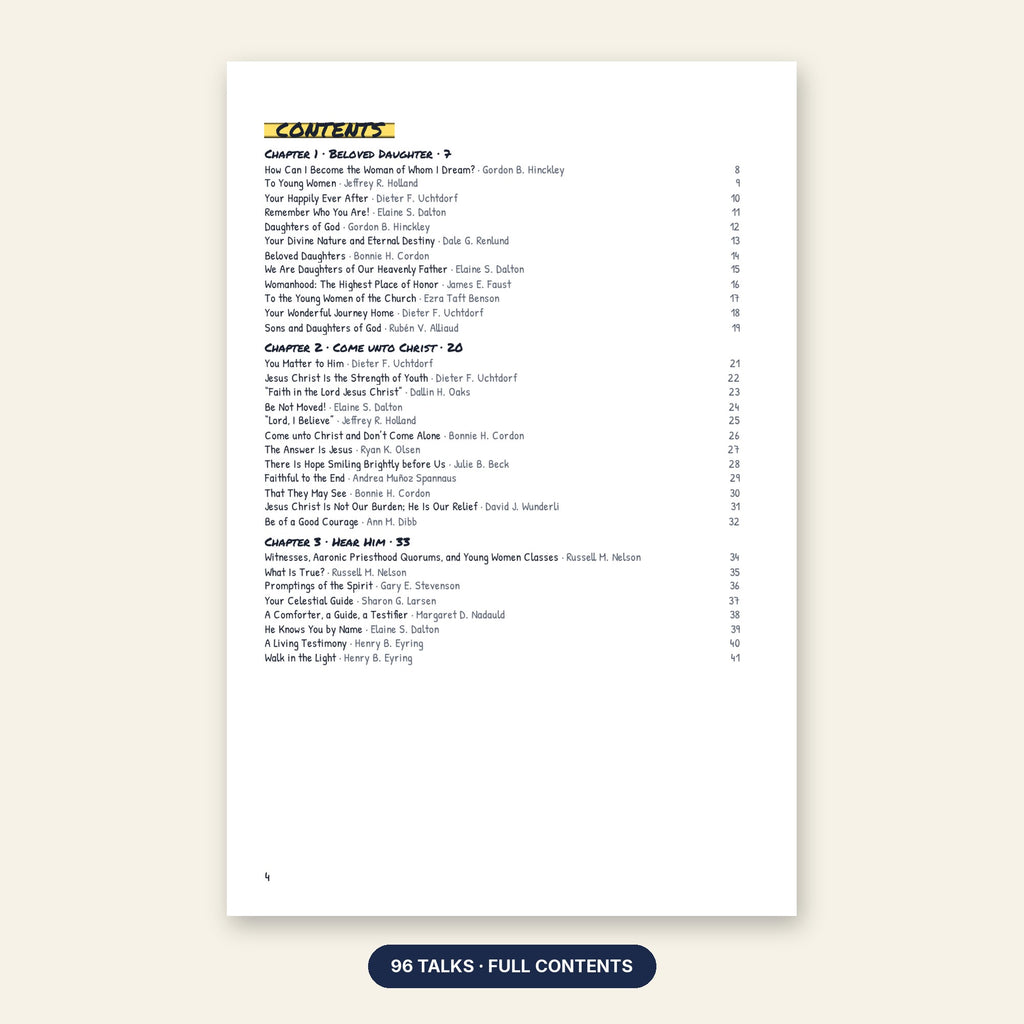 Daughters of God contents page