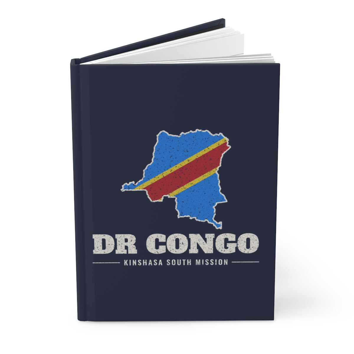 Democratic Republic of the Congo Kinshasa South Mission flag map journal by Weak Things view 3