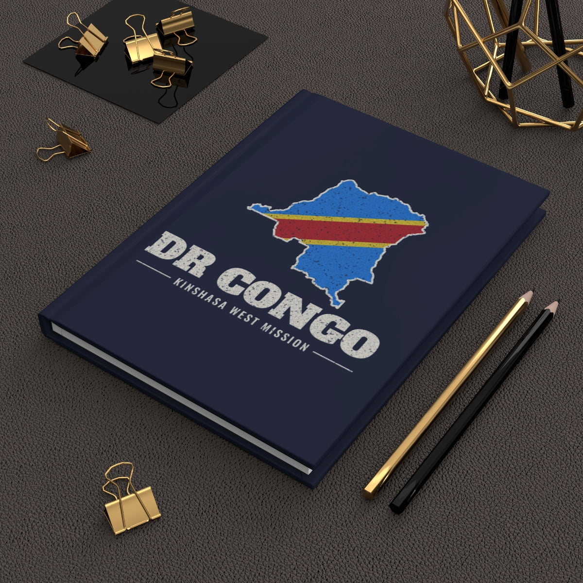 Democratic Republic of the Congo Kinshasa West Mission flag map journal by Weak Things view 2