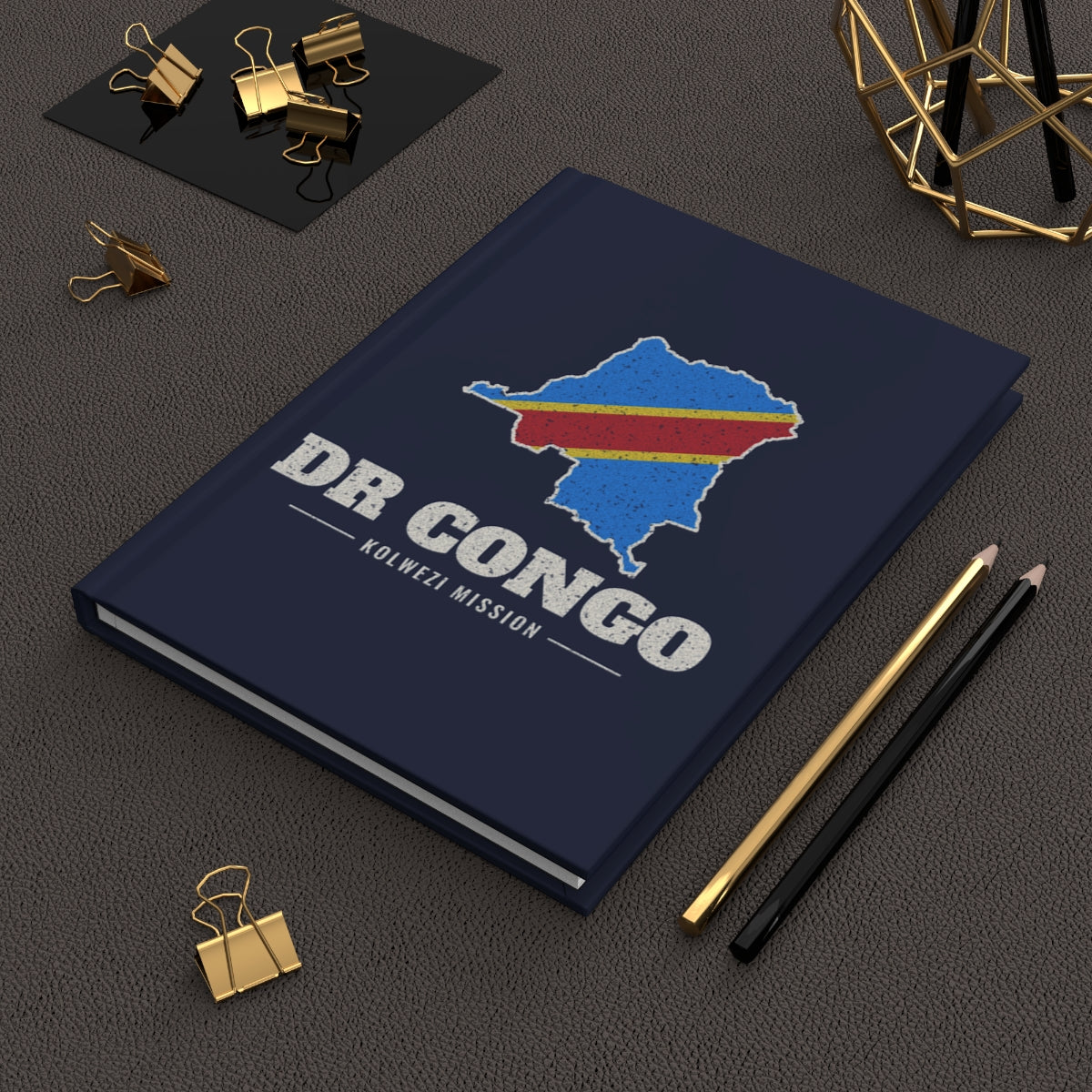 Democratic Republic of the Congo Kolwezi Mission flag map journal by Weak Things view 2