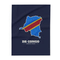 Democratic Republic of the Congo Lubumbashi Mission flag map fleece blanket by Weak Things