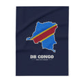 Democratic Republic of the Congo Mbuji-Mayi Mission flag map fleece blanket by Weak Things