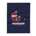 Denmark Copenhagen Mission flag map fleece blanket by Weak Things
