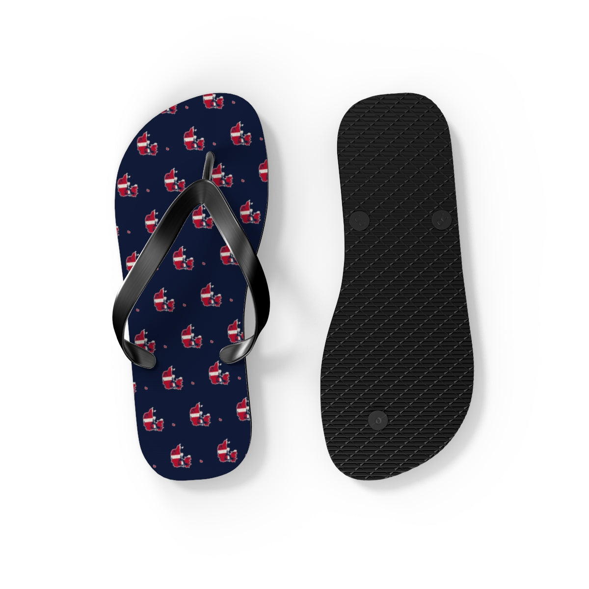 Denmark Mission flag map flip flops by Weak Things view 4