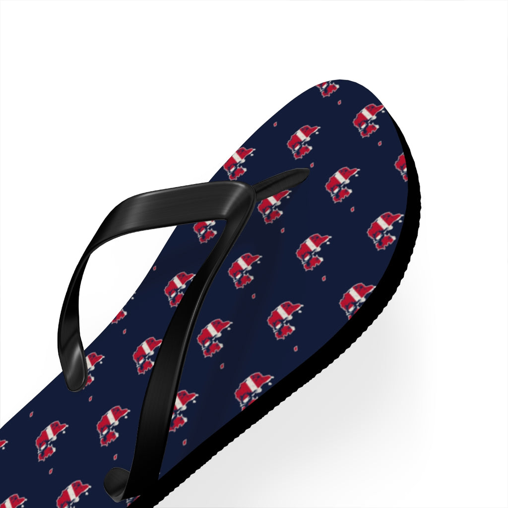 Denmark Mission flag map flip flops by Weak Things view 3